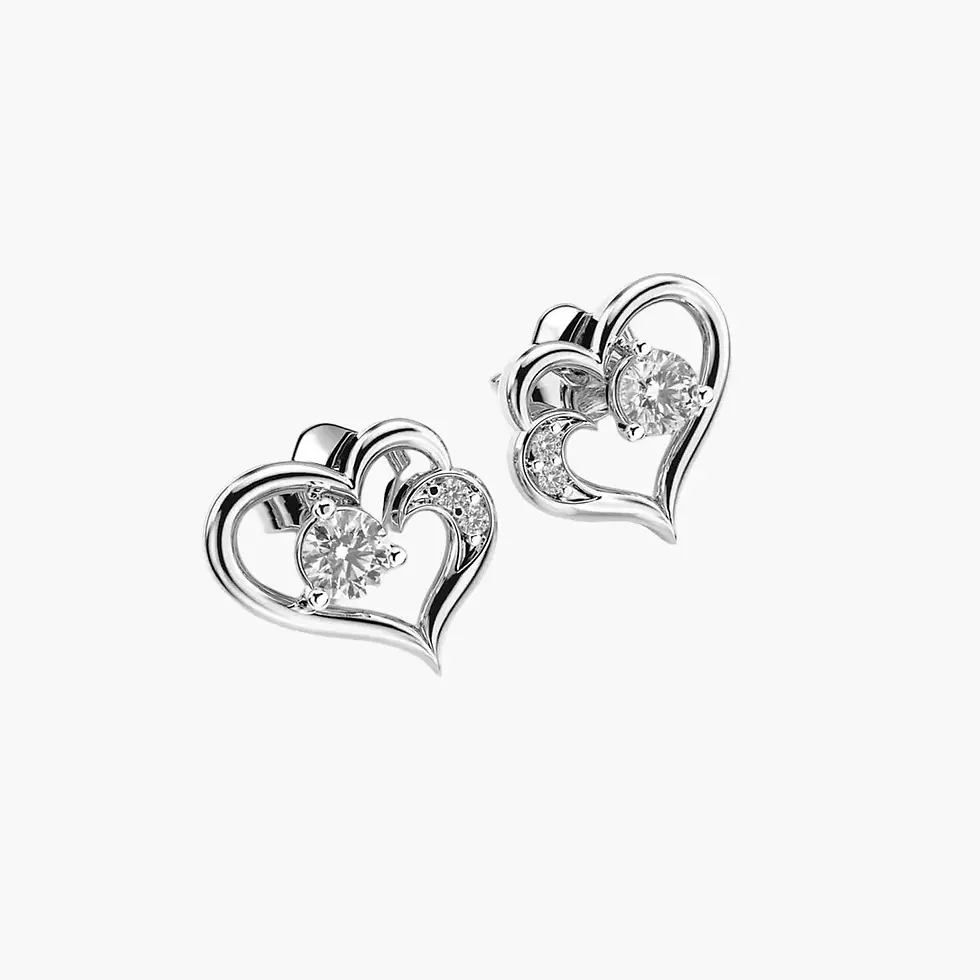 Thumbnail: Bubbling Hearts Diamond Earrings