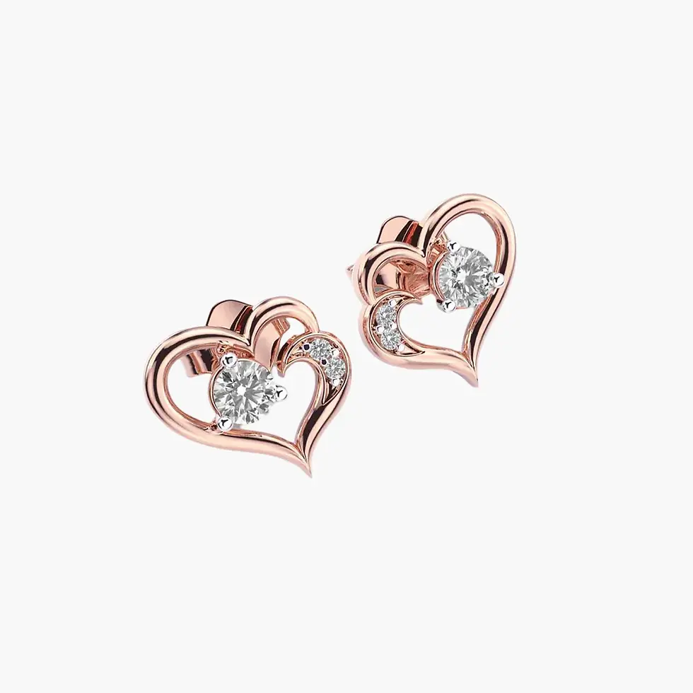 Thumbnail: Bubbling Hearts Diamond Earrings