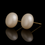 Thumbnail: Luna Button Natural Pearl Studs Gold color 