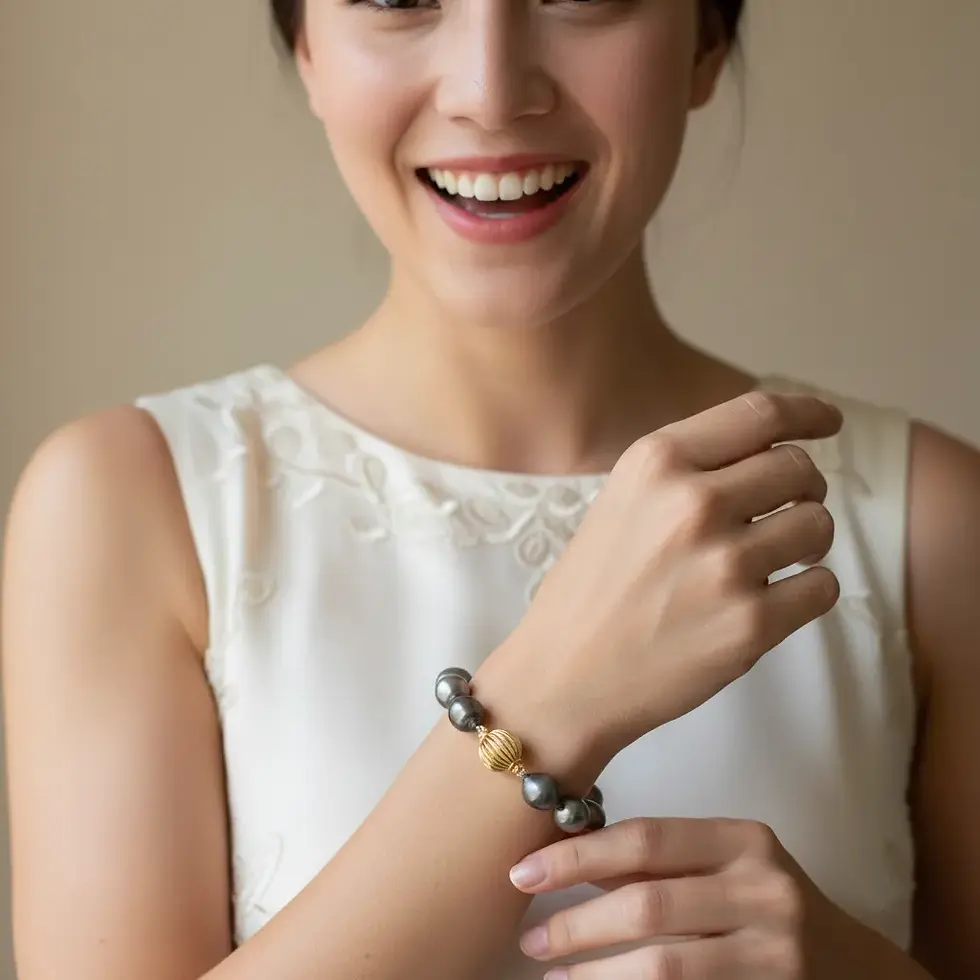 Thumbnail: Tahitian Starbound 9.0-10 mm Pearl Bracelet