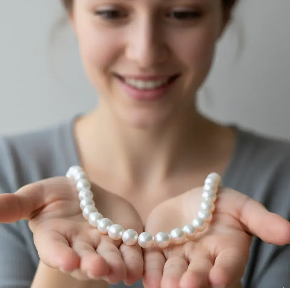 Thumbnail: Celestique 10-12mm Pearl Necklace