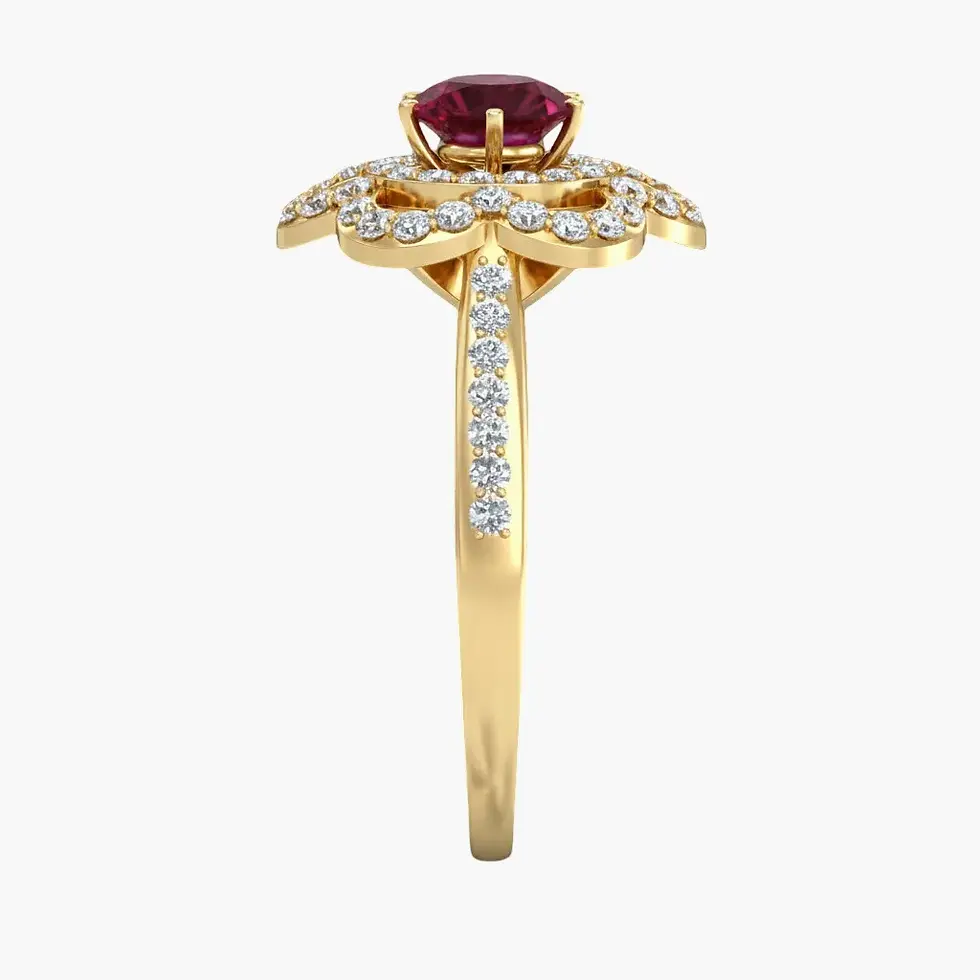 Thumbnail: Rosette Diamond Ring