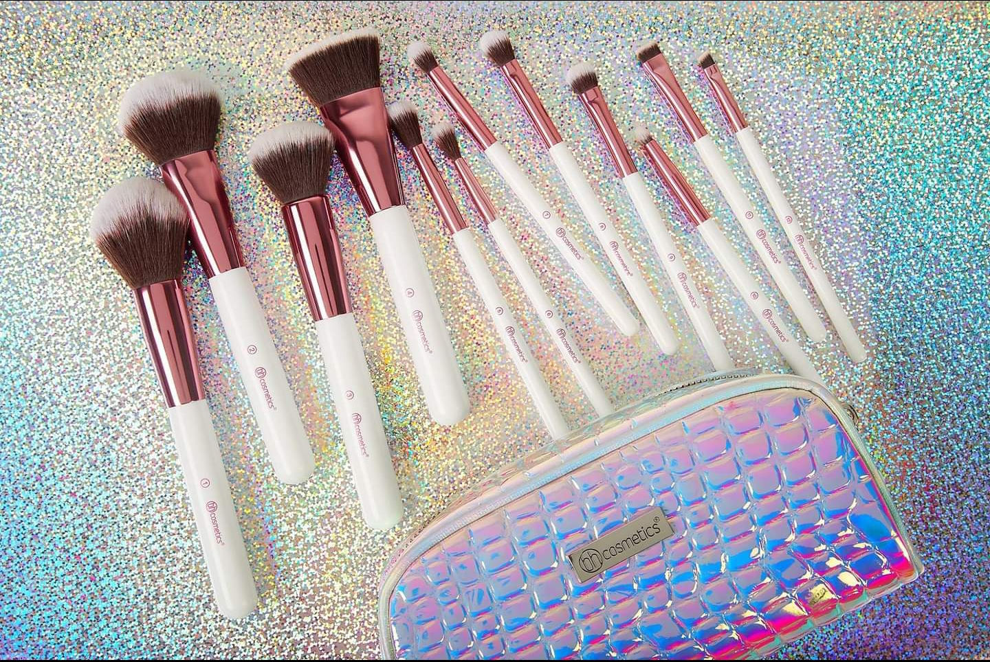 BH Cosmetics Crystal Quartz 12 Piece Brush Set With Bag