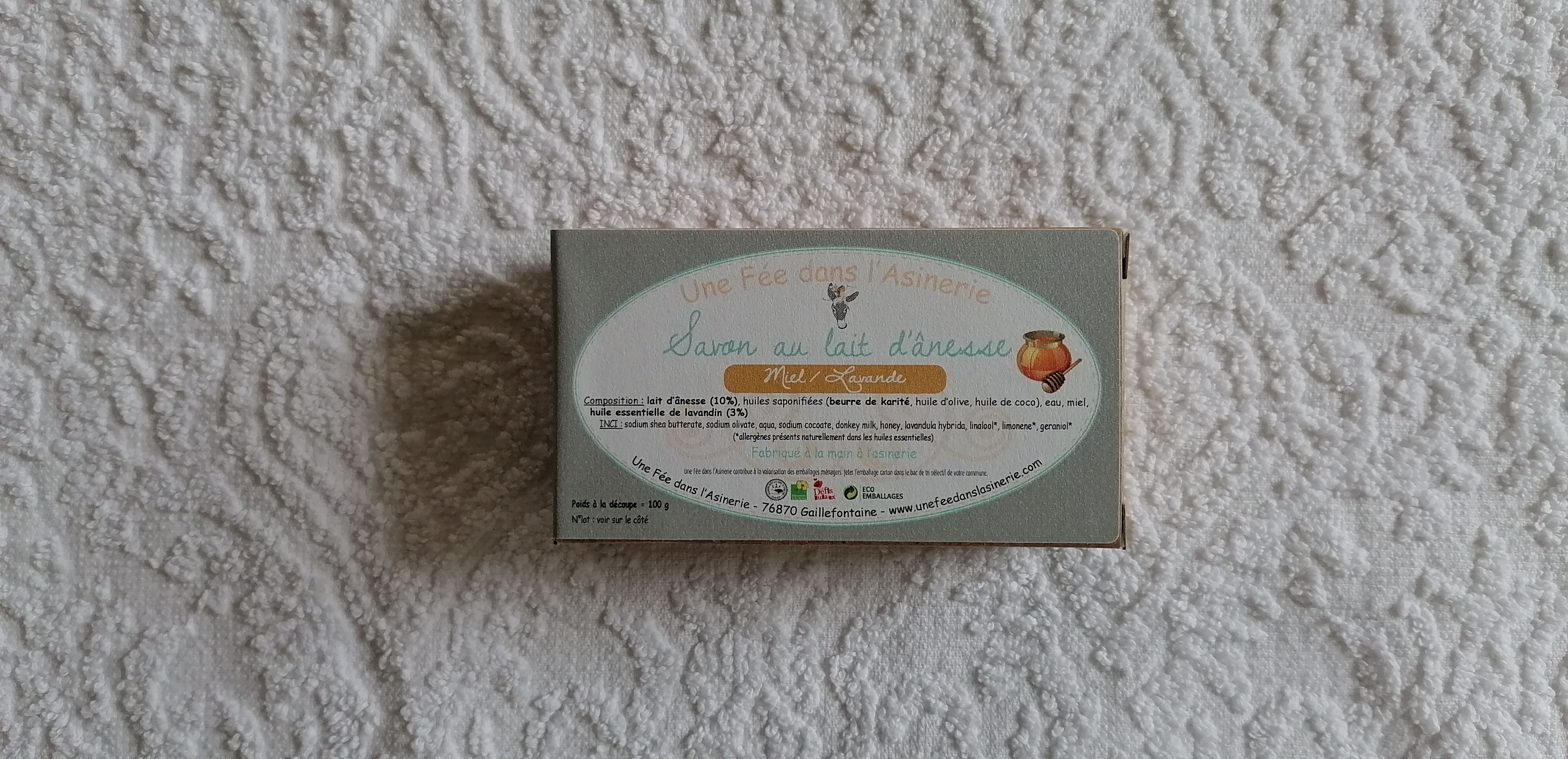 Savon lait d’Ânesse Miel - Lavande