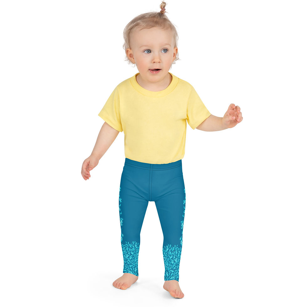 Thumbnail: "Liquid Glacier" Kids Leggings BRIGHT BLUE
