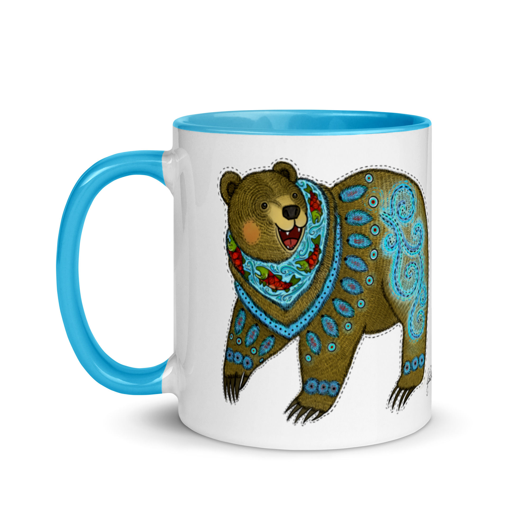 "Happy Salmon Bear" Mug 