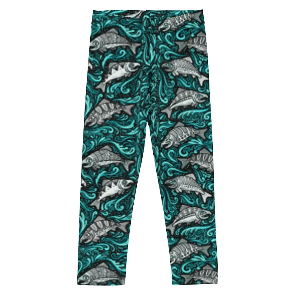 "Glacier Slamon" Kids/Youth Leggings