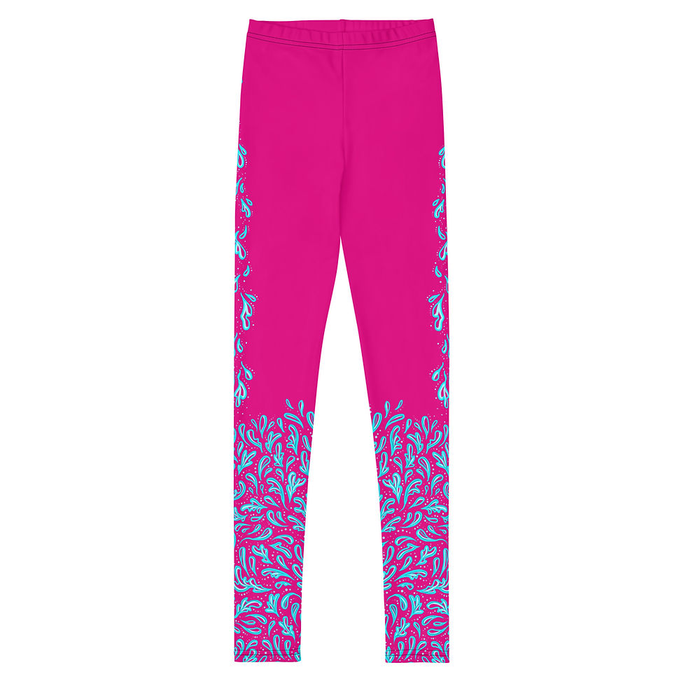 Thumbnail: “Liquid Glacier” Youth Leggings HOT PINK