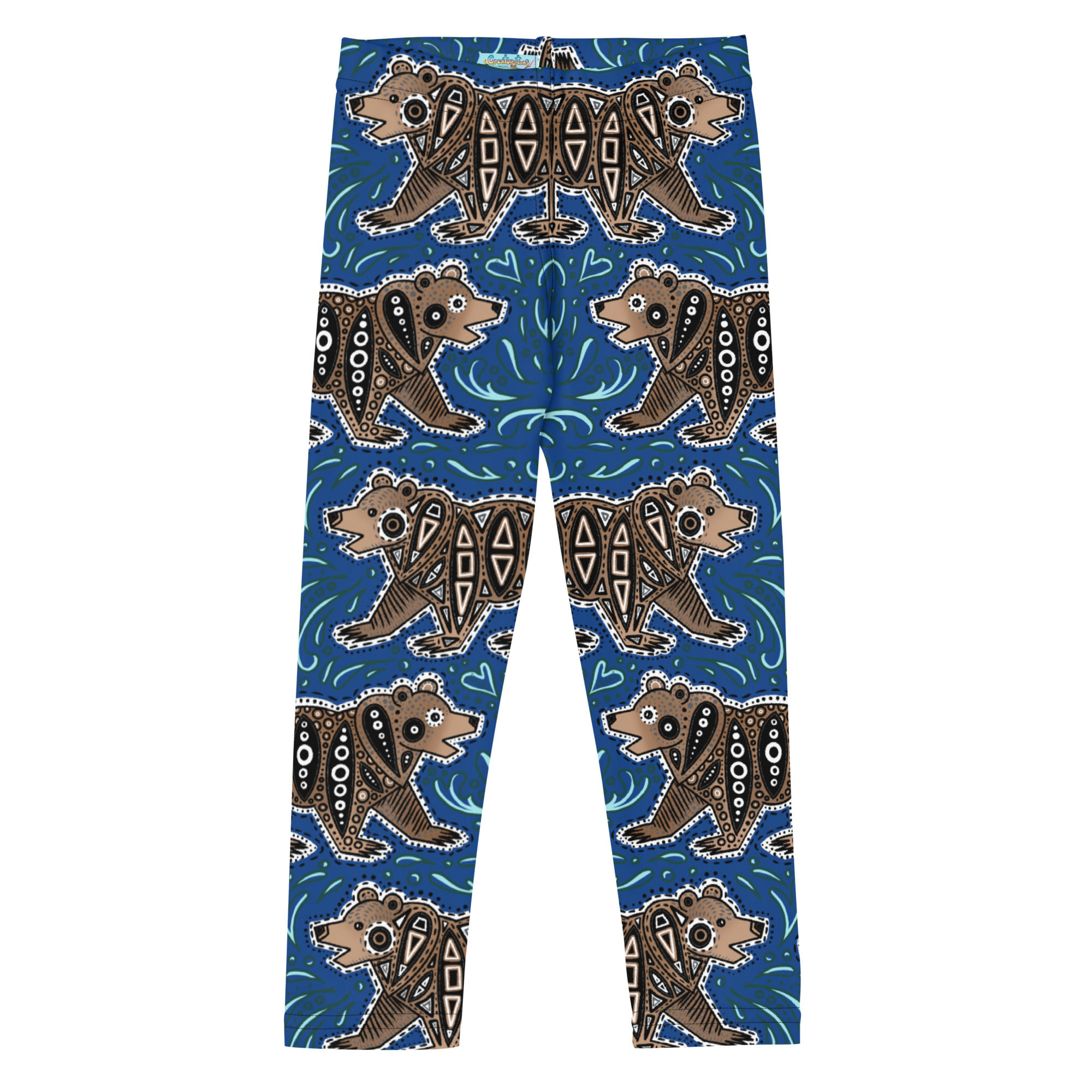 "Glacier Bears" Kids Leggings DARK BLUE