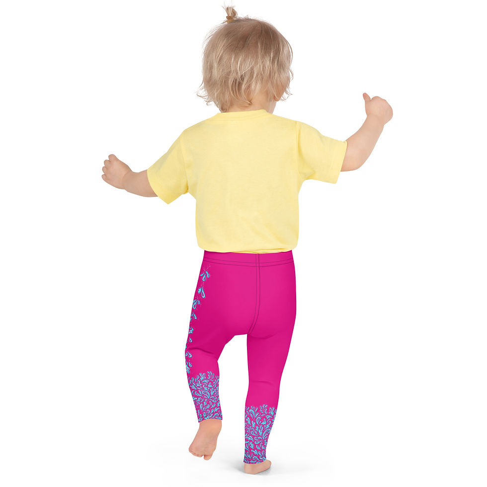Thumbnail: "Liquid Glacier" Kids Leggings HOT PINK