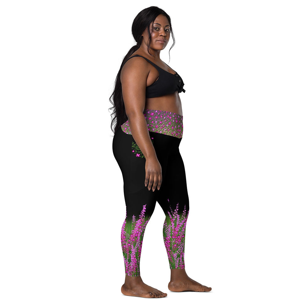 Thumbnail: “Fireweed Flare” Leggings with POCKETS! (Black)