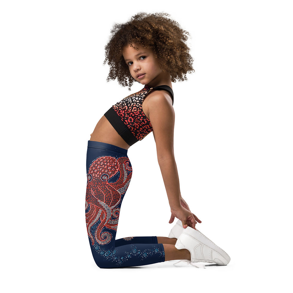Thumbnail: "Pacific 'Pus" Kid's Leggings NAVY