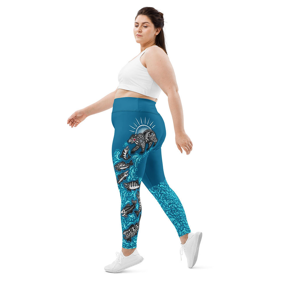 Thumbnail: “Katmai” Plus Size Leggings BRIGHT BLUE