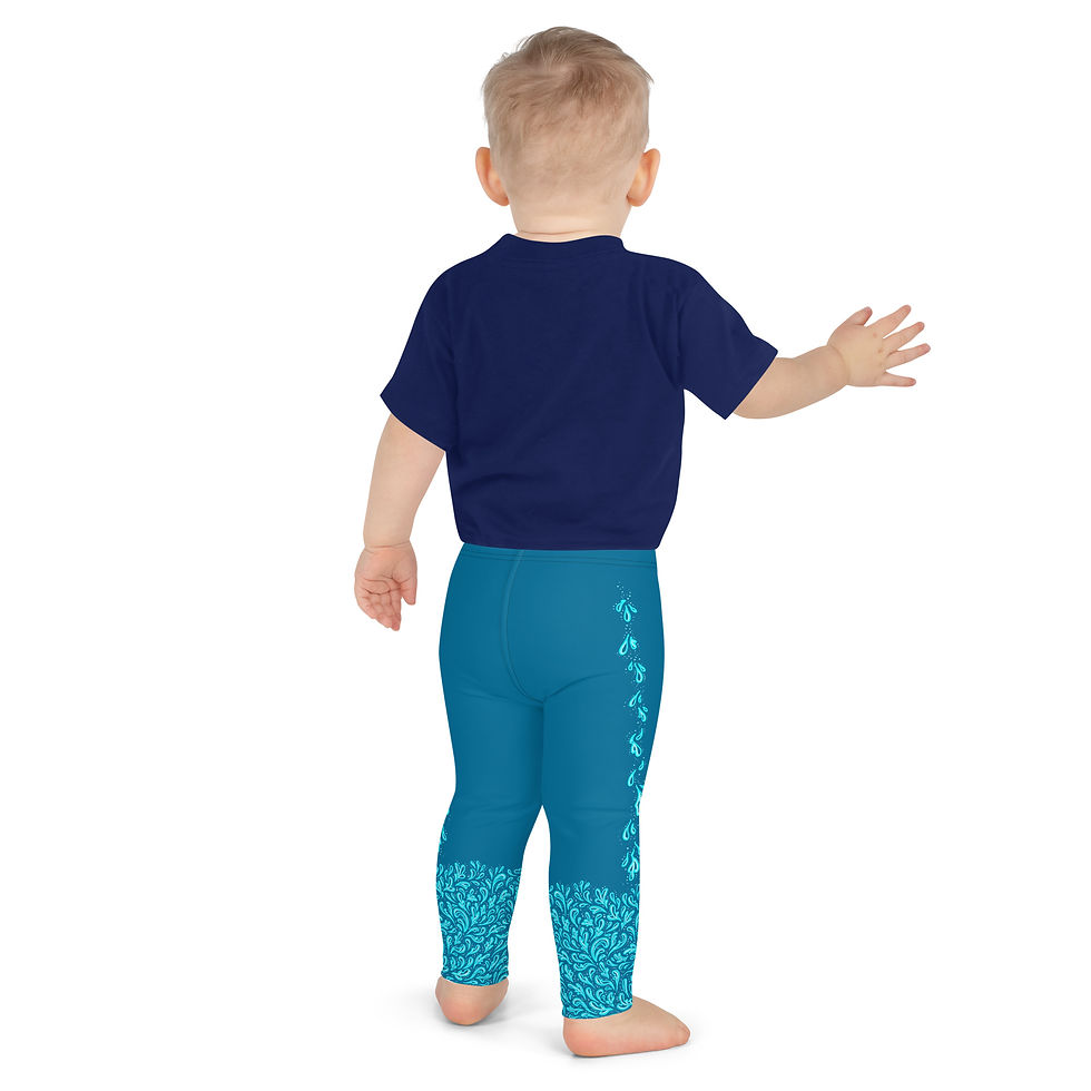 Thumbnail: "Liquid Glacier" Kids Leggings BRIGHT BLUE
