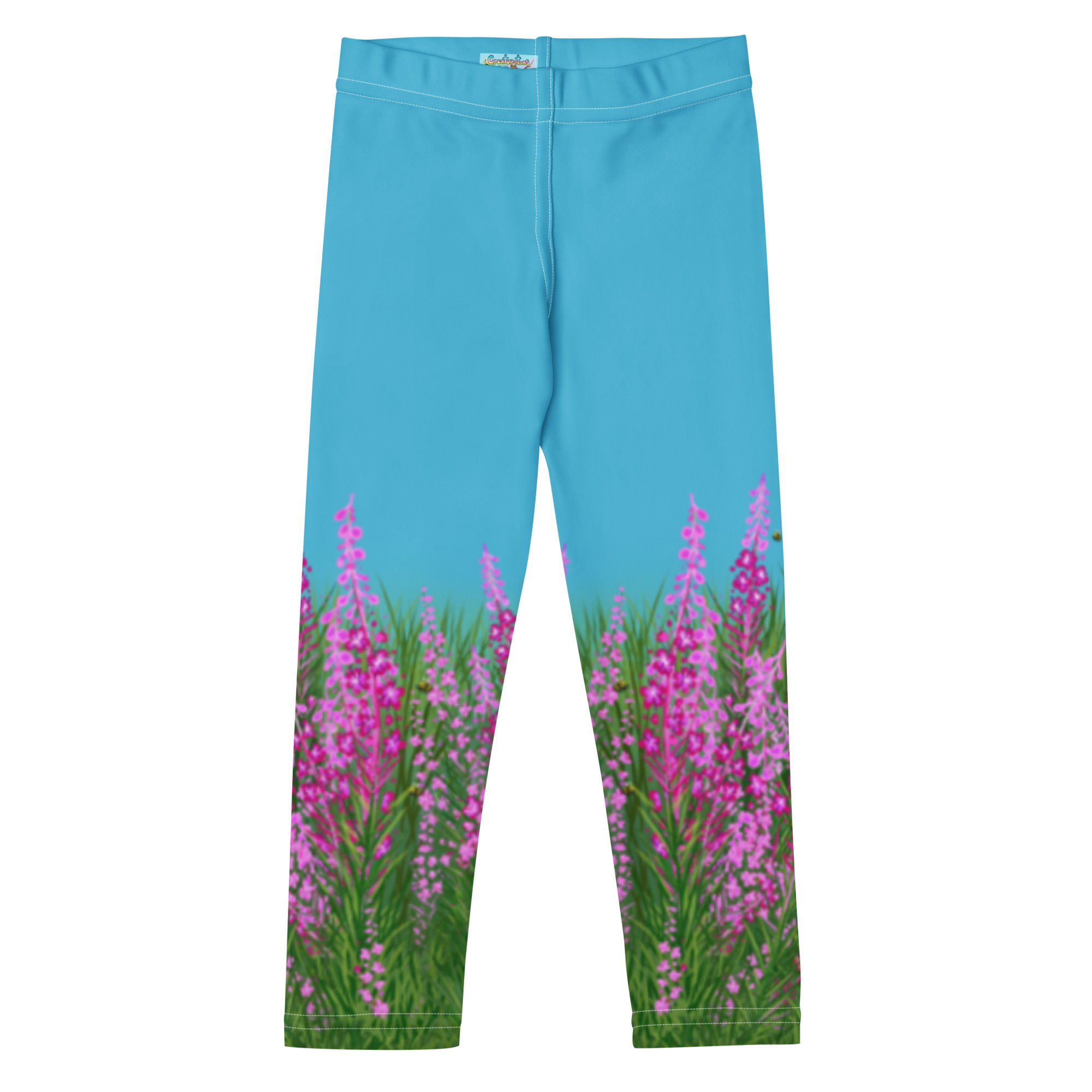 "Fireweed Flare" Kid's Leggings SUMMER SKY