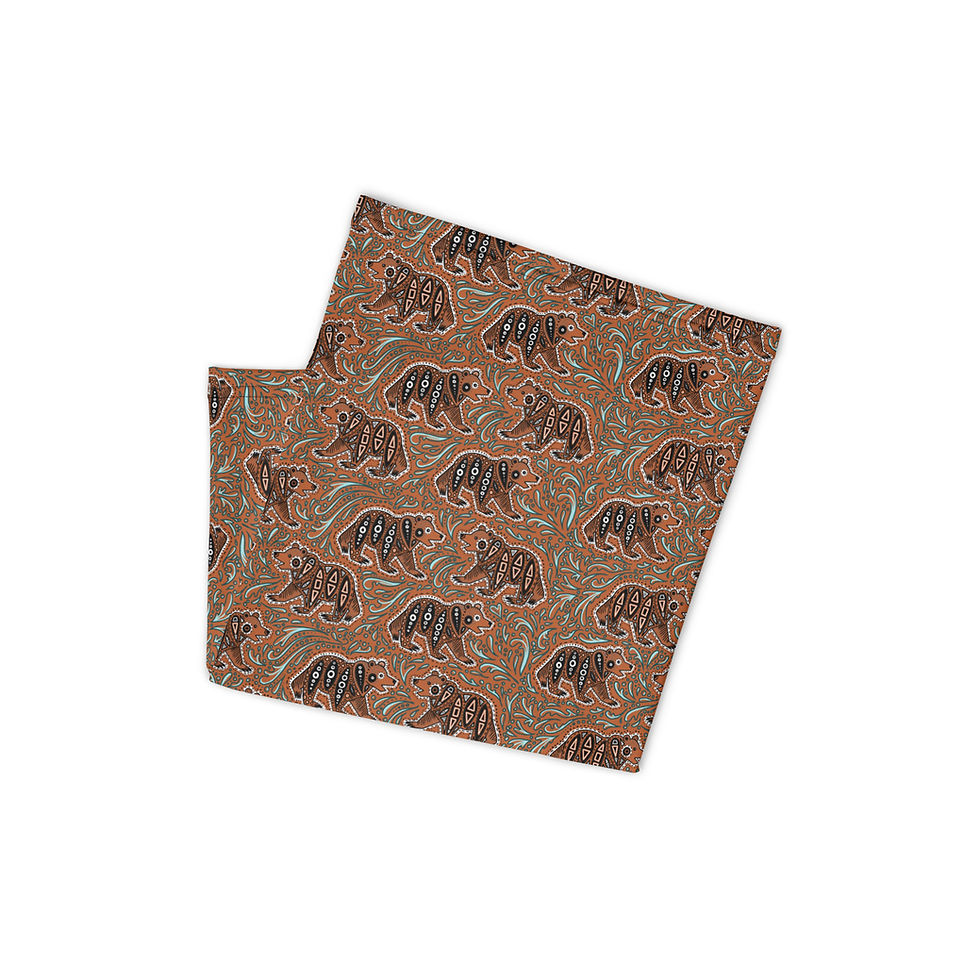 Thumbnail: “Glacier Bear” Neck Gaiter RUST ORANGE