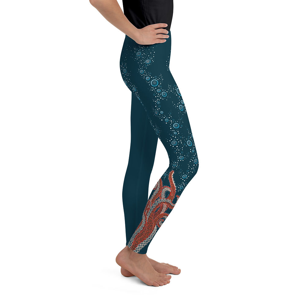 Thumbnail: "Pacific 'Pus" Youth Leggings BLUE WHALE
