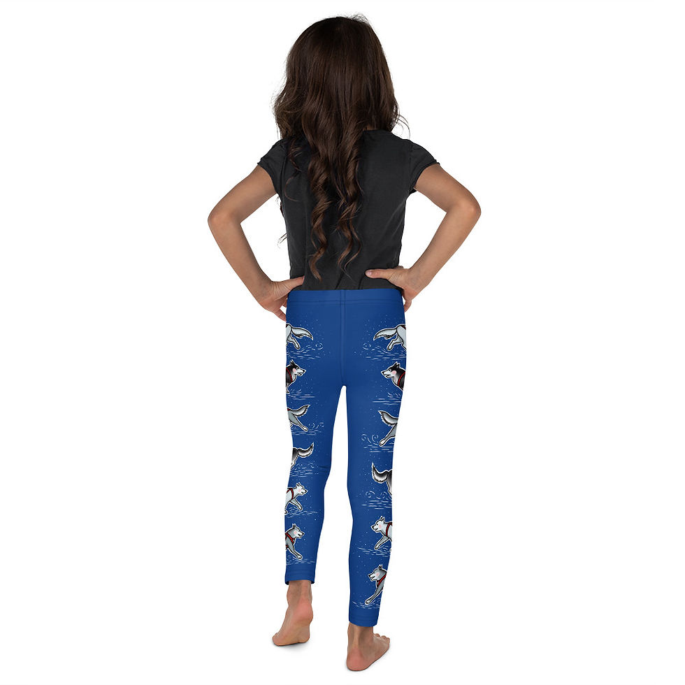 Thumbnail: “Harness Husky” Kids Leggings ROYAL BLUE