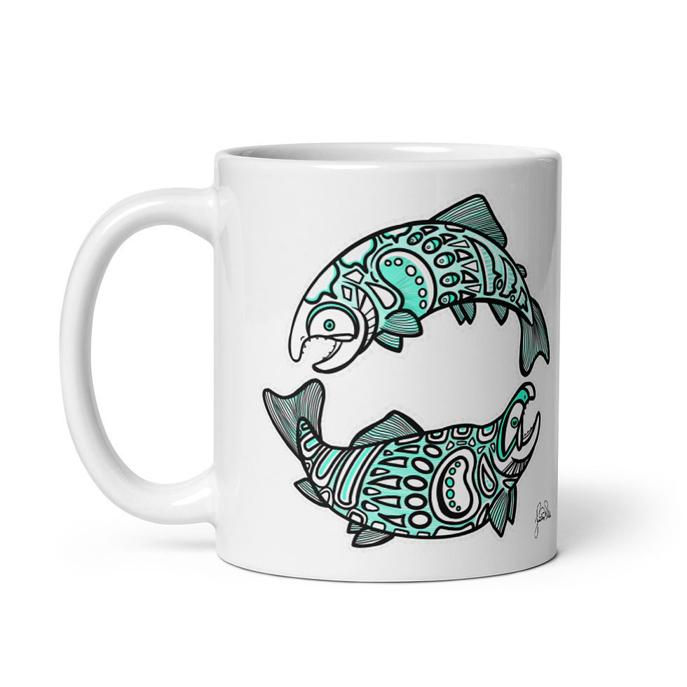Thumbnail: "Circle Salmon" Mug