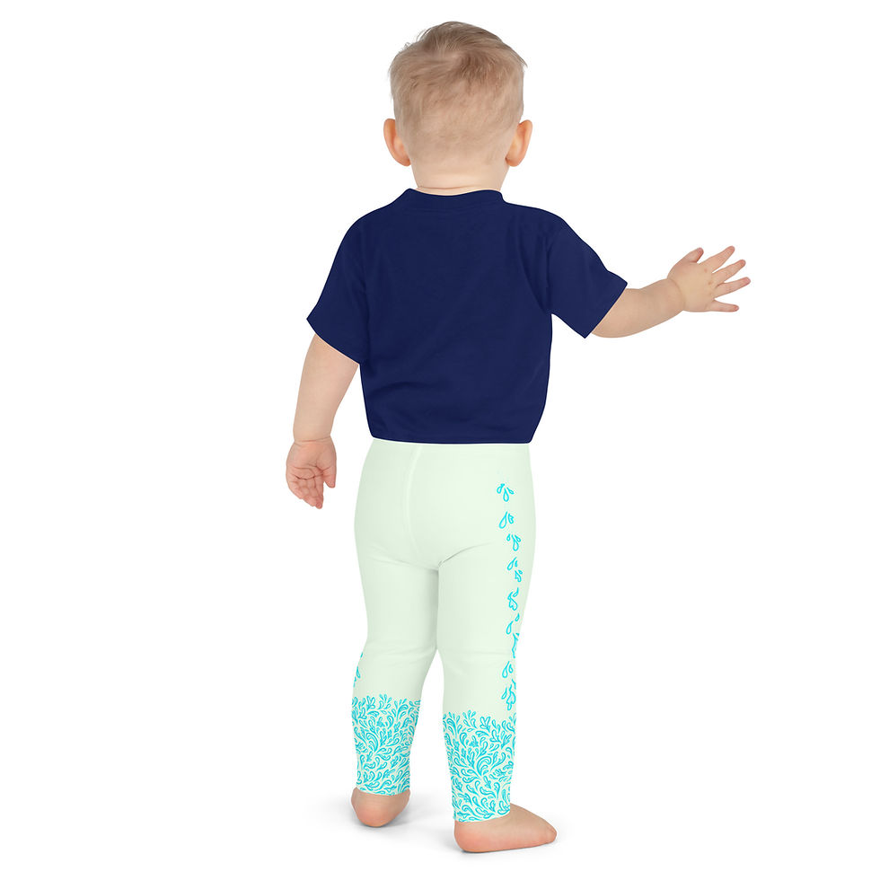 Thumbnail: "Liquid Glacier" Kids Leggings HONEYDEW