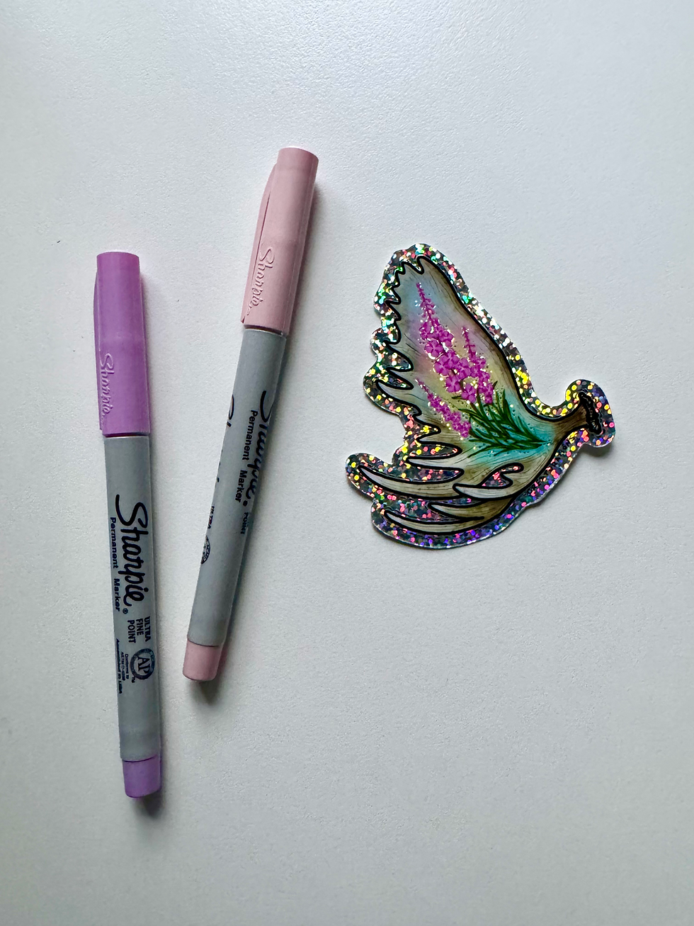 Thumbnail: "Fireweed Antler" ✨Sparkle✨ Sticker