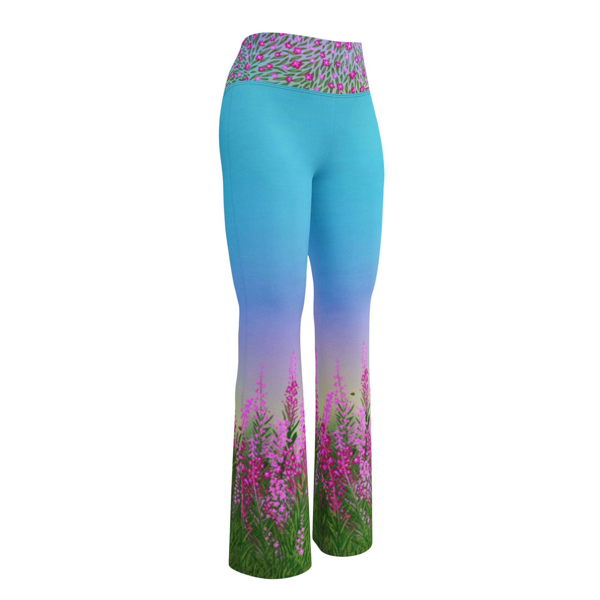 "Fireweed Flare" Flared Leggings SUMMER SKY