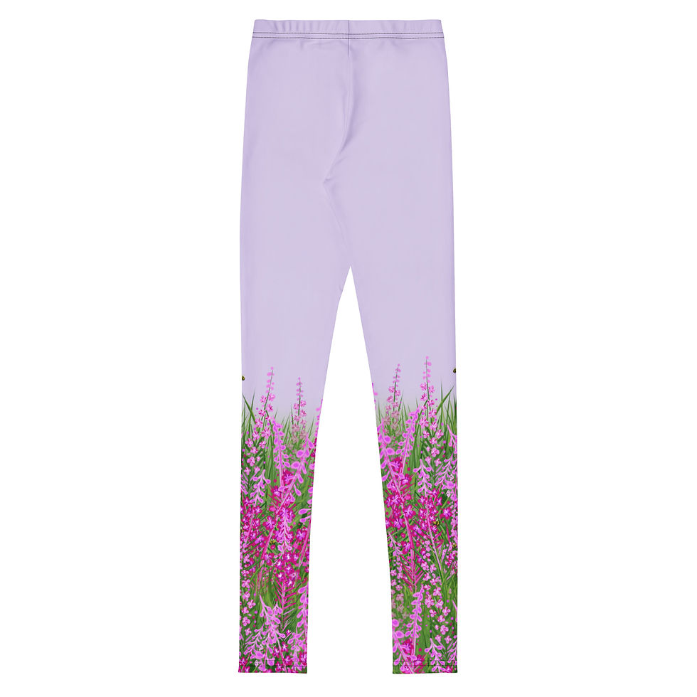 Thumbnail: "Fireweed Flare" Youth Leggings PRETTY PURPLE