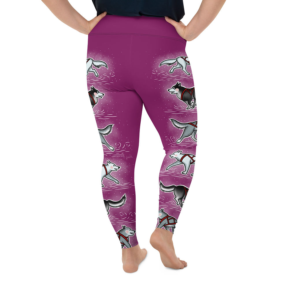 Thumbnail: “Harness Husky” Plus Size Leggings EGGPLANT