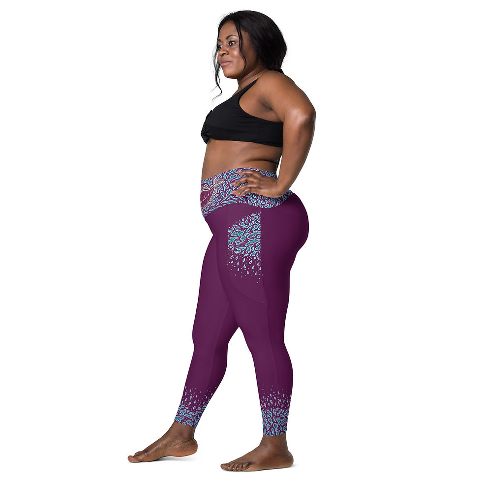 Thumbnail: "Coho Cool" Leggings with pockets (Eggplant)