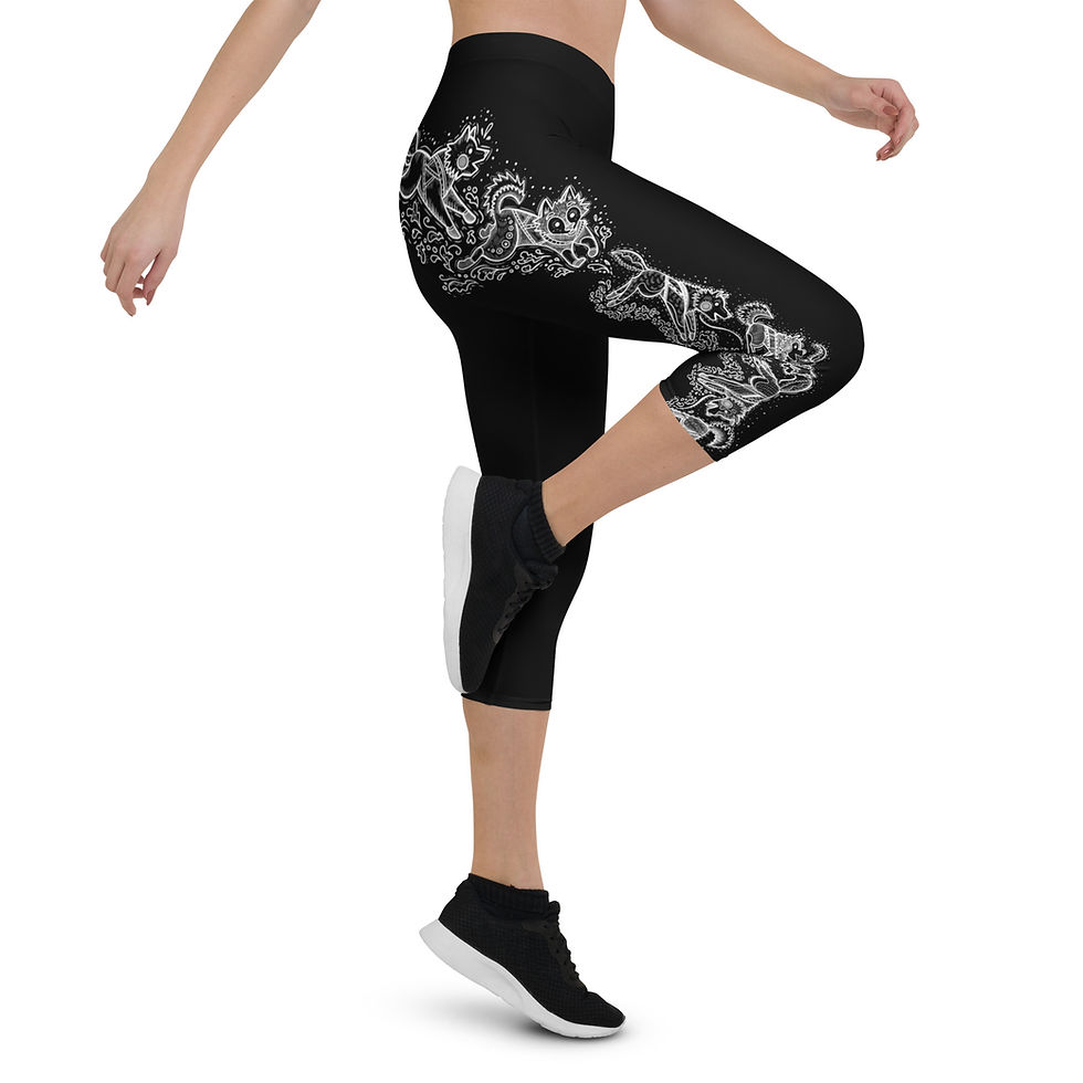 Thumbnail: "Running with the Dogs" Capri Leggings