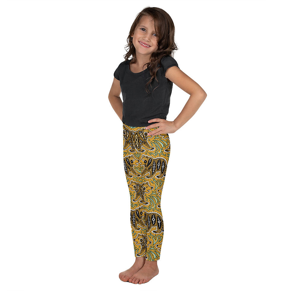 Thumbnail: "Glacier Bears" Kids Leggings BUTTERCUP