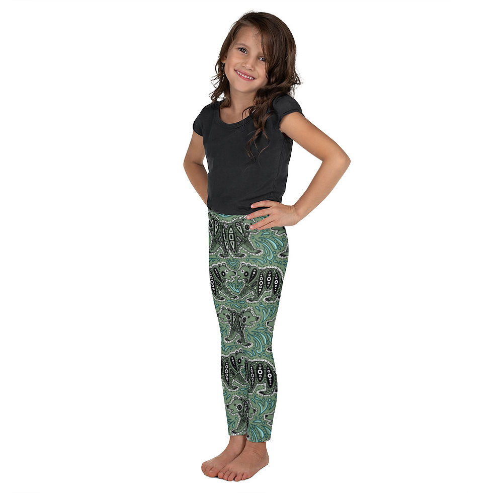 Thumbnail: "Glacier Bears" Kids Leggings SAGE