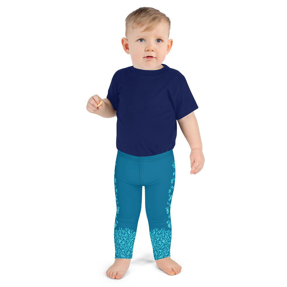 Thumbnail: "Liquid Glacier" Kids Leggings BRIGHT BLUE