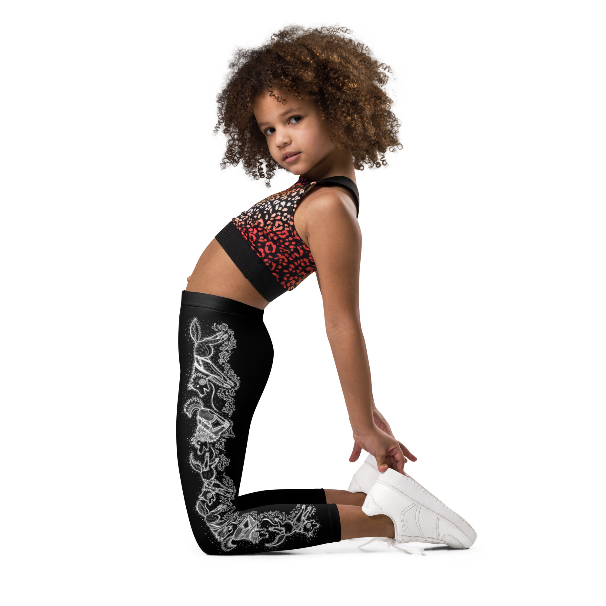 "Running with the Dogs" Kids Leggings