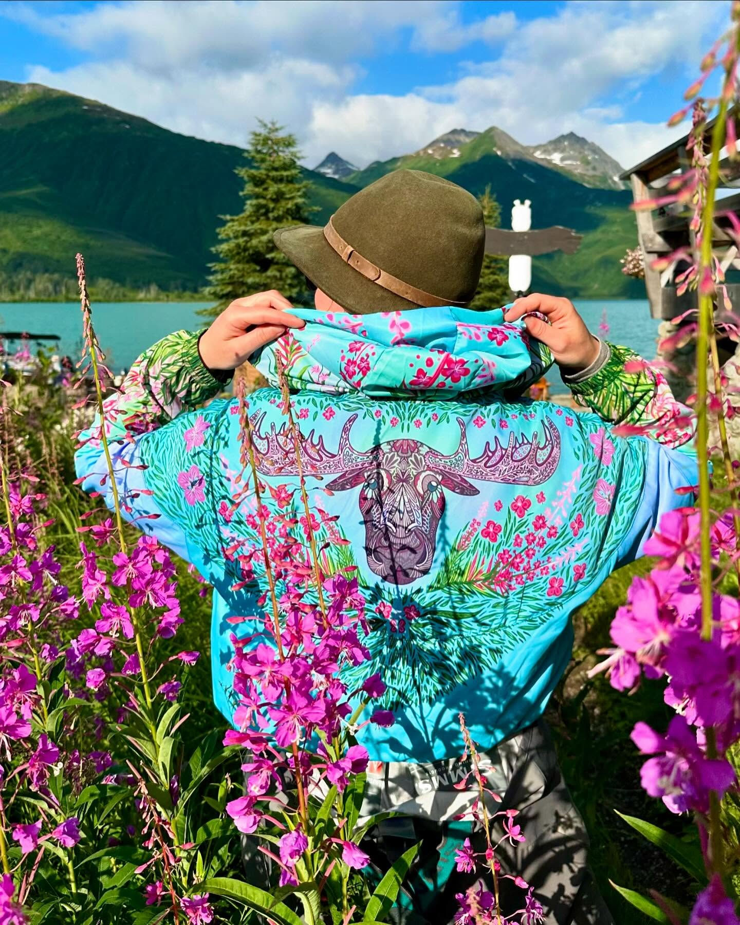 "Alces Fireweed" Crop Windbreaker Jacket