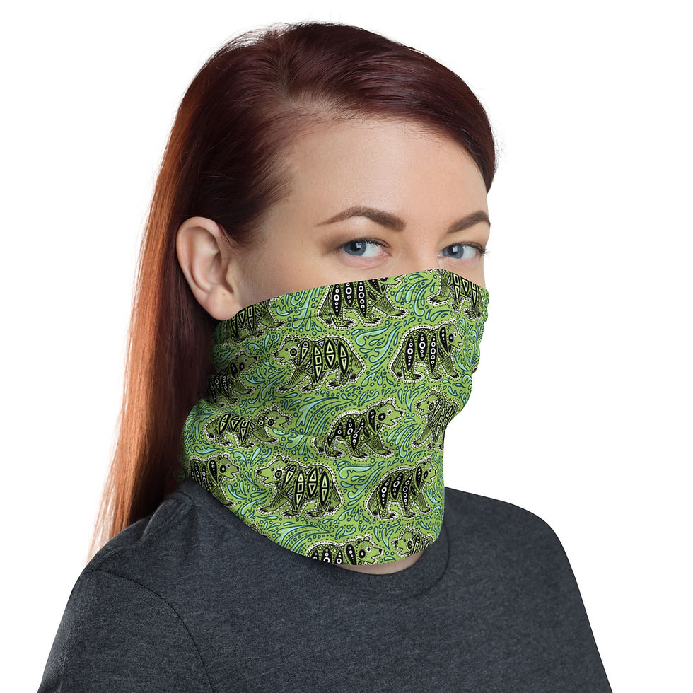 Thumbnail: “Glacier Bear” Neck Gaiter BRIGHT GREEN