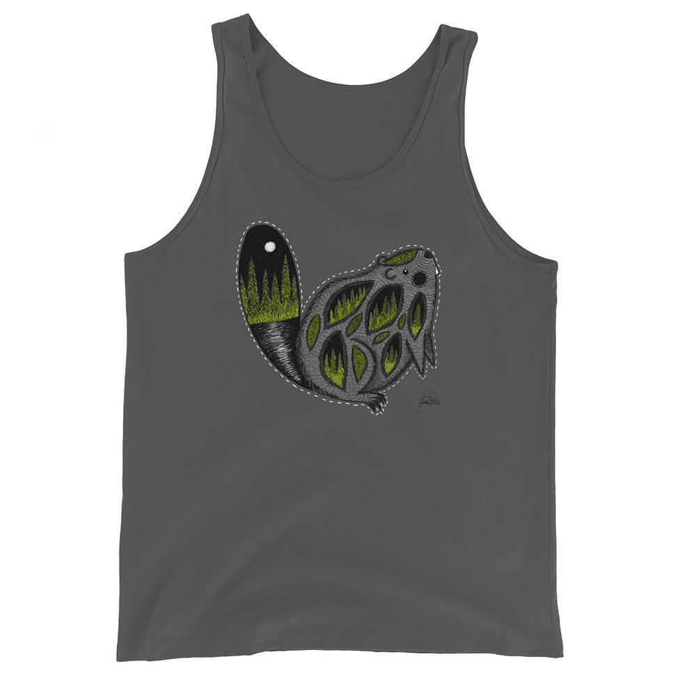 Thumbnail: Moonlight Beaver Unisex Tank Top
