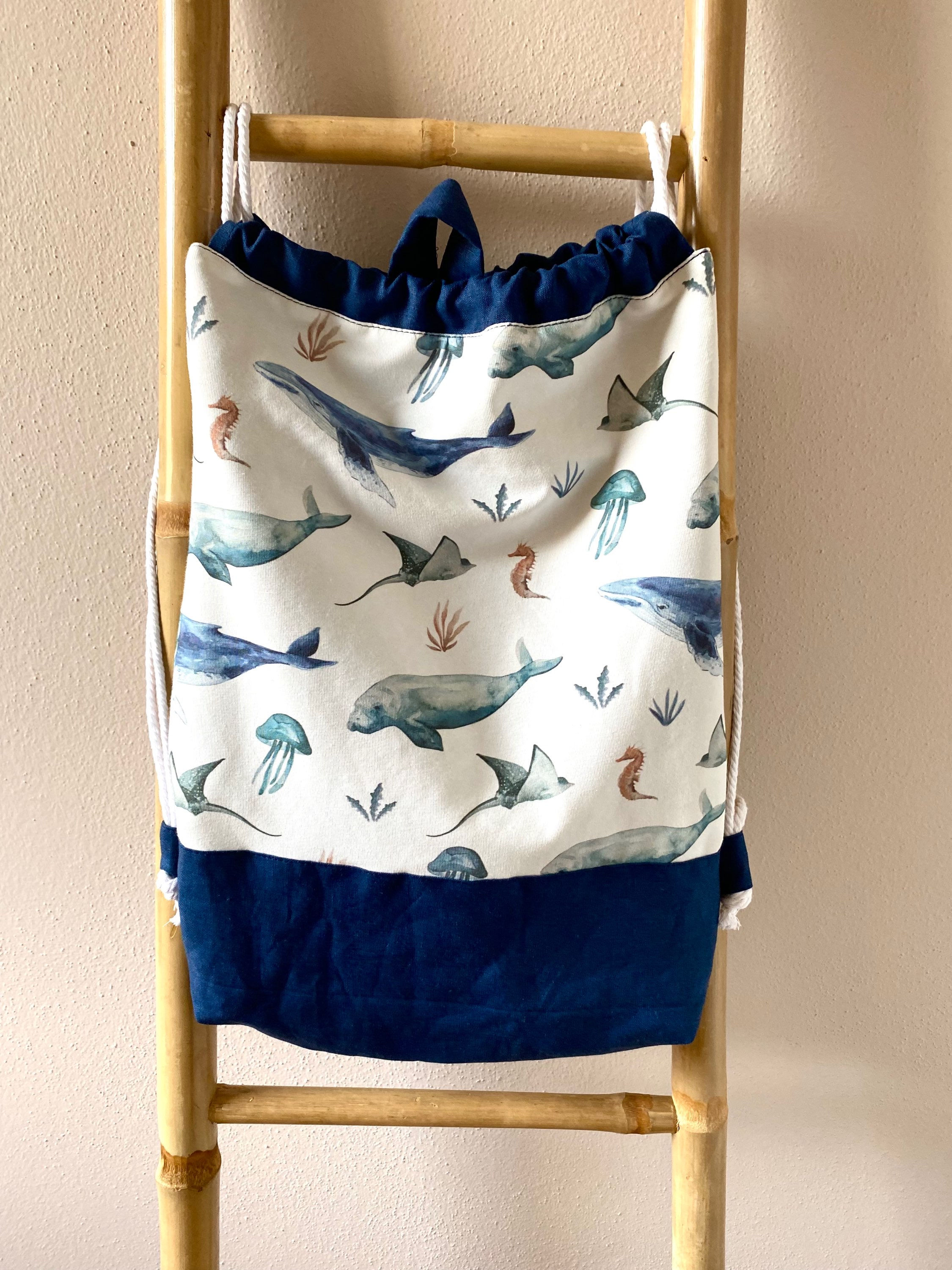 Zainetto/sacca asilo deep blue