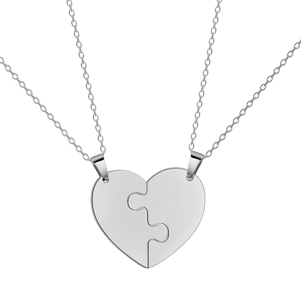 Thumbnail: Dreamtimes Heart Puzzle Pendant Necklace