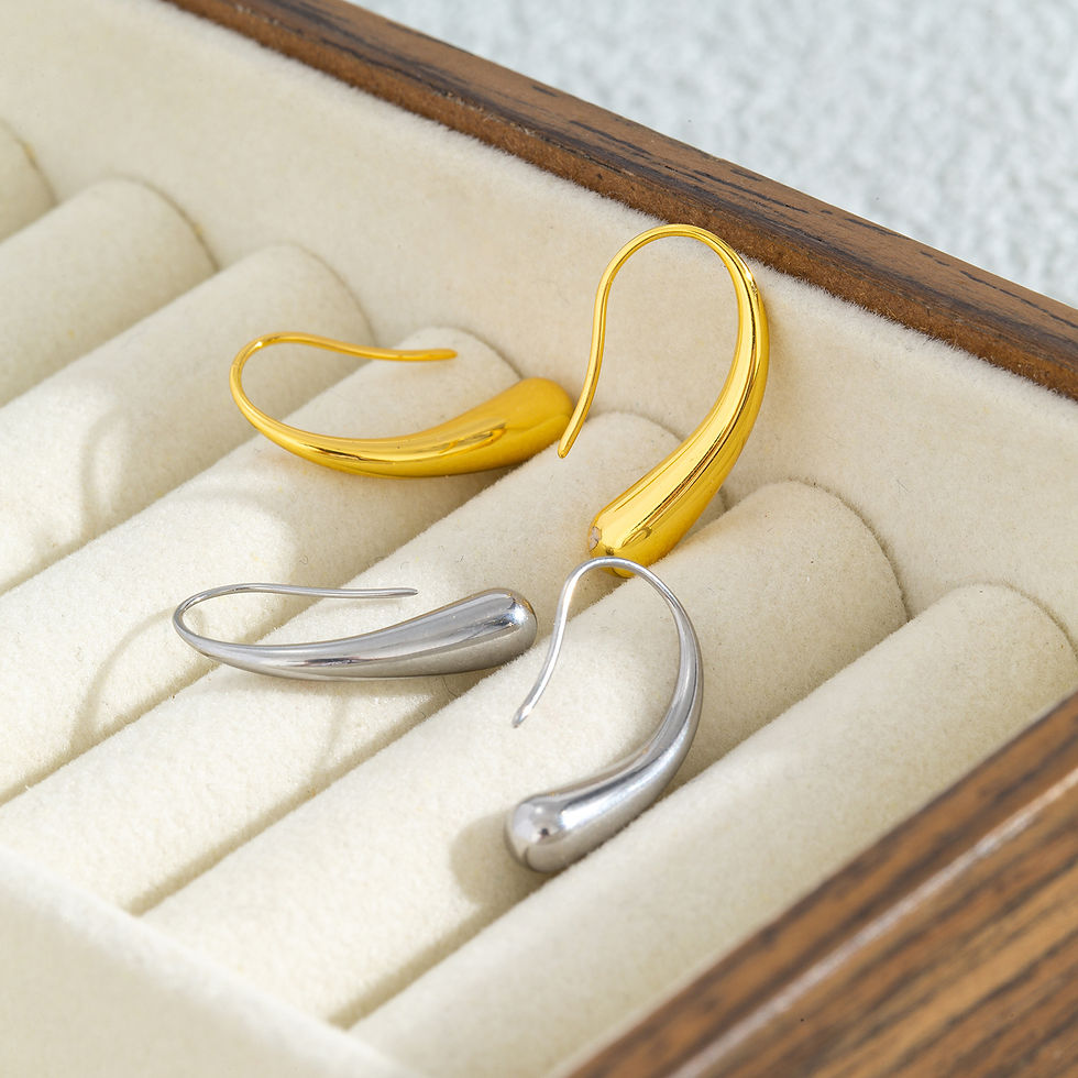 Thumbnail: Liquid Drop Hook Earrings
