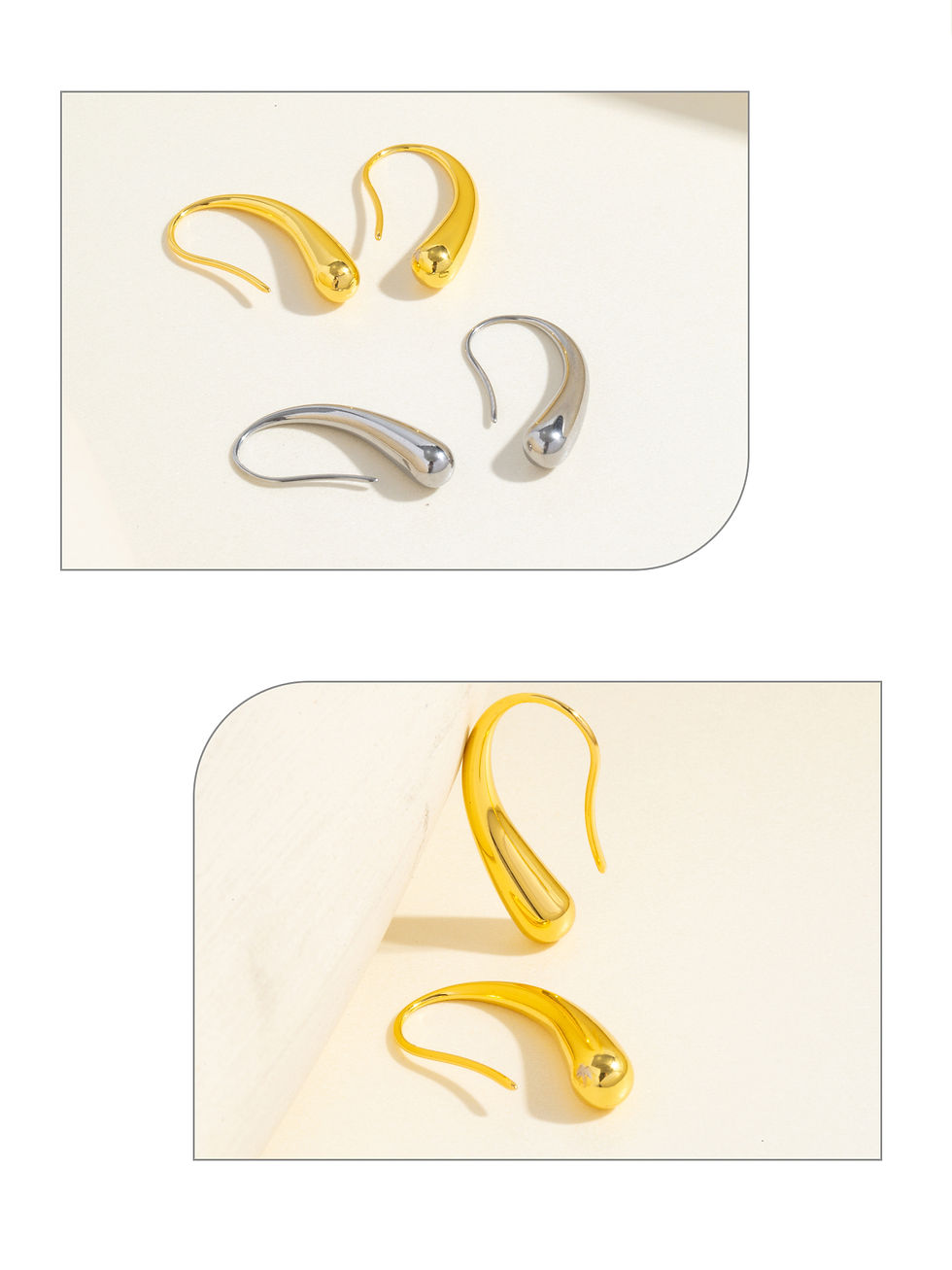 Thumbnail: Liquid Drop Hook Earrings