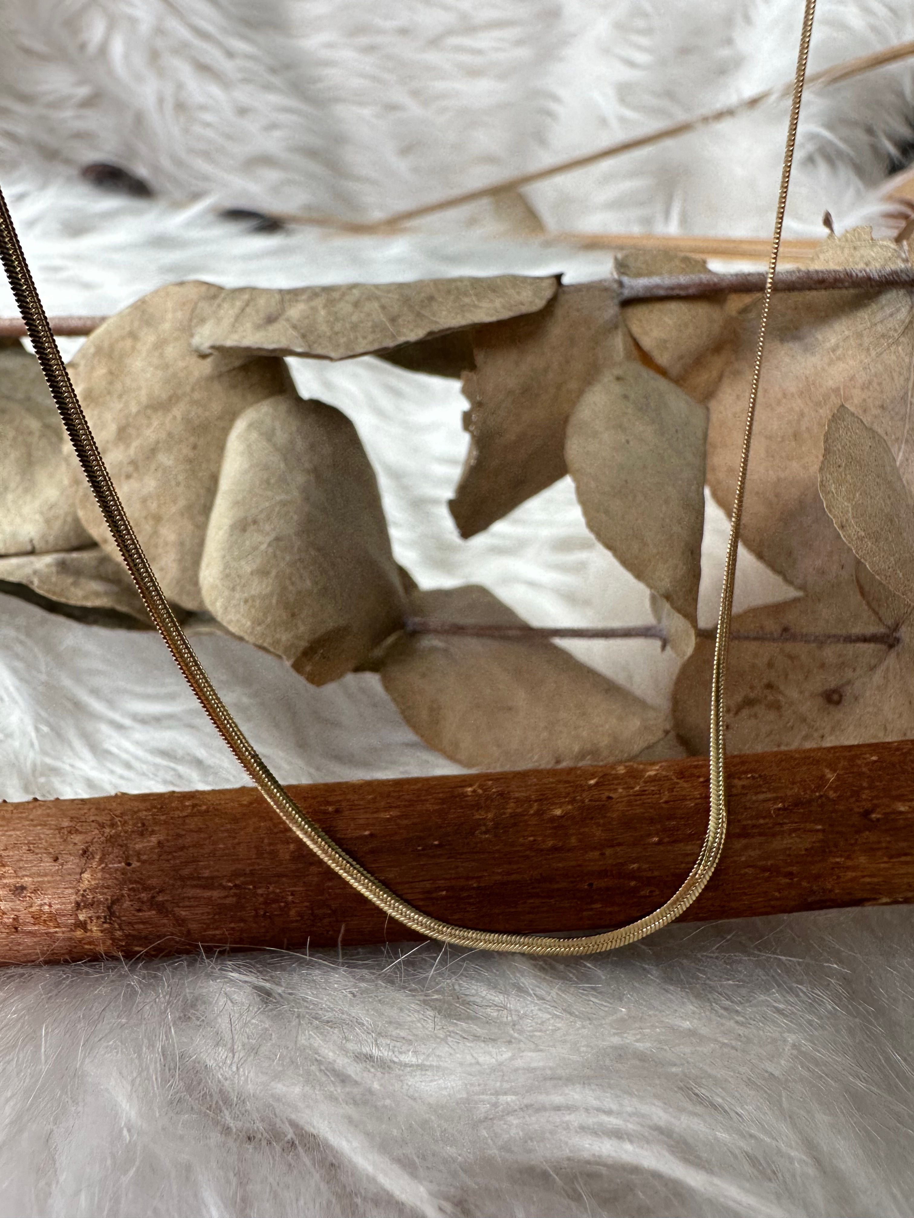 Altın Rengi Unisex İnce İtalyan Zinciri Çelik Kolye 40cm