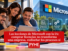 Lecciones de Microsoft sobre transformación con IA: rediseñar procesos antes de comprar licencias