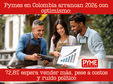 Pymes en Colombia arrancan 2026 con optimismo: 72,8% espera vender más, pese a costos y ruido político