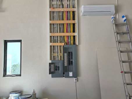 Electrical panel and feeder work during an active Southwest Florida construction and remodeling project