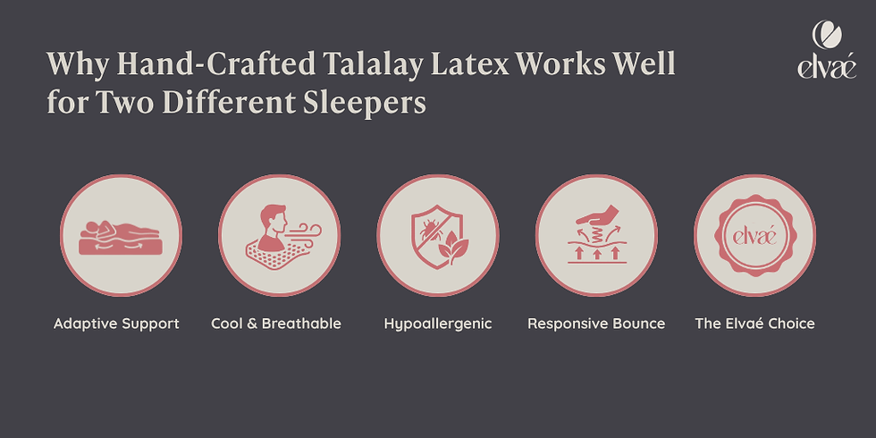 Why Hand-Crafted Talalay Latex Works Well for Two Different Sleepers