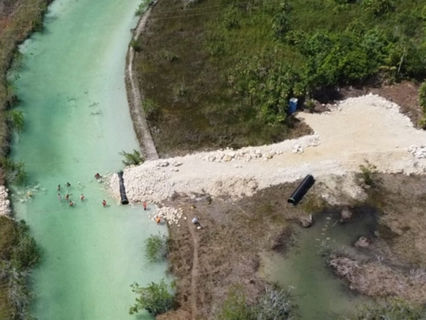 Tren Maya: Relleno de flujo hídrico genera preocupación por impacto ambiental