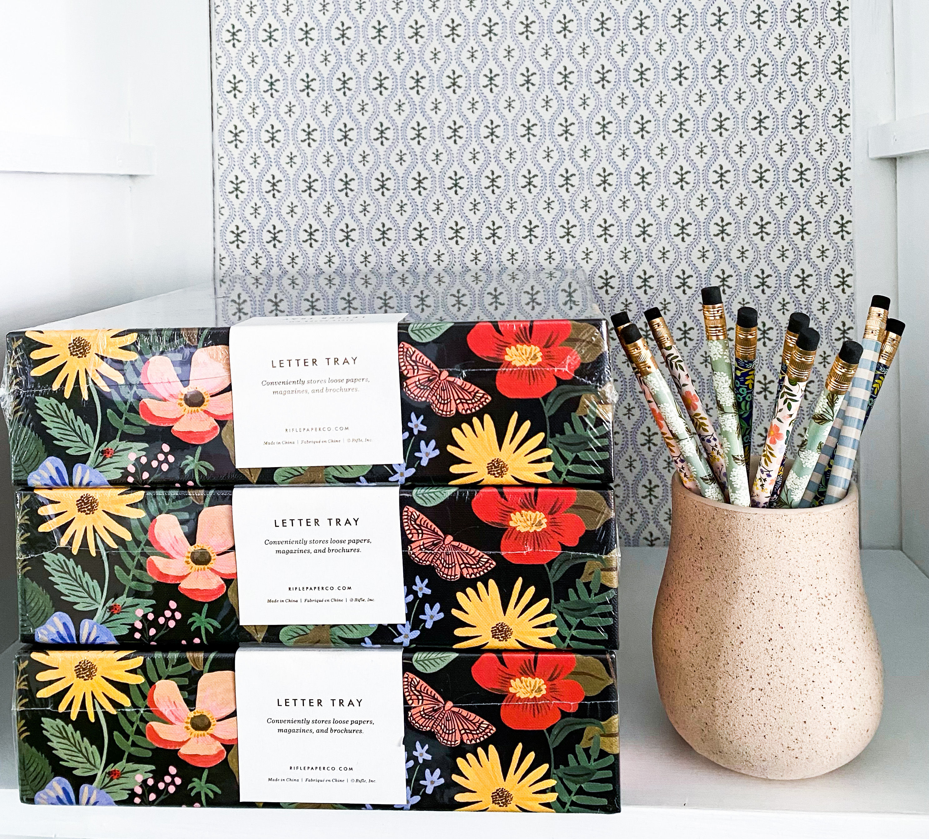 Rifle Paper Co - Letter Tray, Strawberry Fields