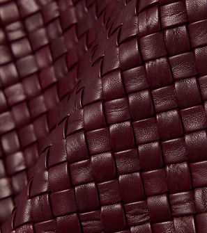 Bottega Veneta Intrecciato Leather Skirt - Red.jpg