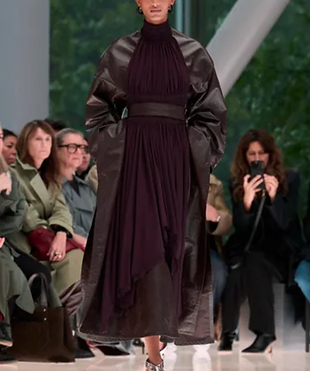ALAIA SS26 LOOK 14 LEATHER + SILK DRAPE DRESS.png
